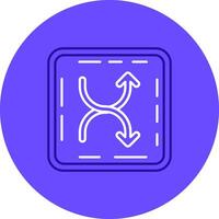 Shuffle Duo tune color circle Icon vector