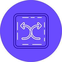 Shuffle Duo tune color circle Icon vector