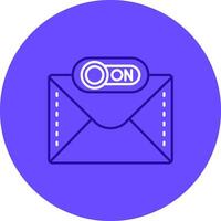 On Duo tune color circle Icon vector