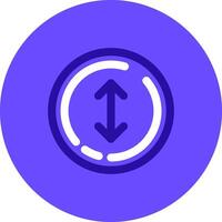 Up and down arrow Duo tune color circle Icon vector