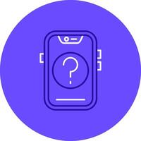 Question Duo tune color circle Icon vector