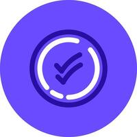 Double check Duo tune color circle Icon vector