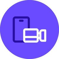 Video call Duo tune color circle Icon vector