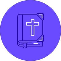 Biblia dúo melodía color circulo icono vector