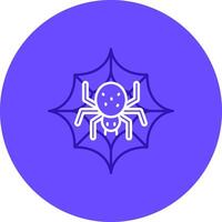 Spider web Duo tune color circle Icon vector