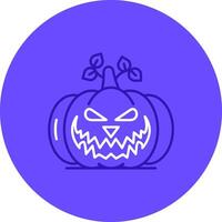 Pumpkin Duo tune color circle Icon vector