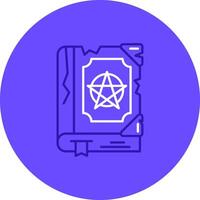 Magic book Duo tune color circle Icon vector