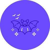 Bat Duo tune color circle Icon vector