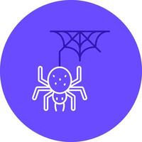 araña dúo melodía color circulo icono vector