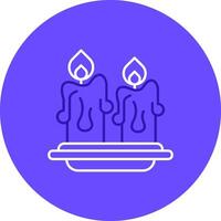 Candles Duo tune color circle Icon vector