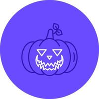 Pumpkin Duo tune color circle Icon vector