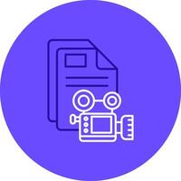 Video Duo tune color circle Icon vector