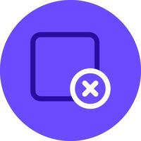 Delete square Duo tune color circle Icon vector