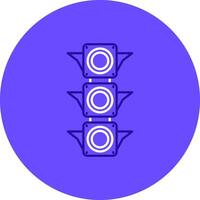 Traffic light Duo tune color circle Icon vector