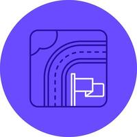 Destination Duo tune color circle Icon vector