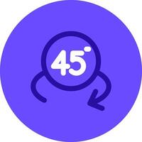 Rotate angle 45 Duo tune color circle Icon vector