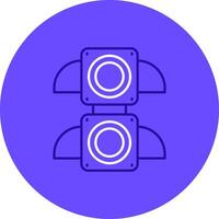 Traffic light Duo tune color circle Icon vector