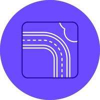 Highway Duo tune color circle Icon vector