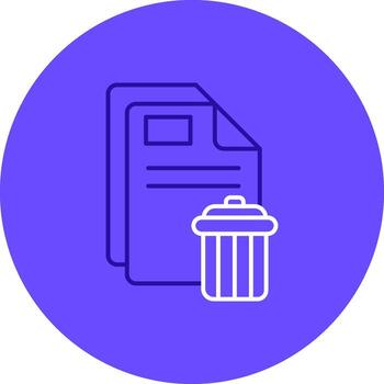 Eliminar dúo melodía color circulo icono vector