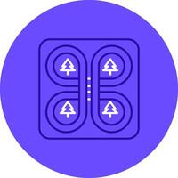 Overpass Duo tune color circle Icon vector