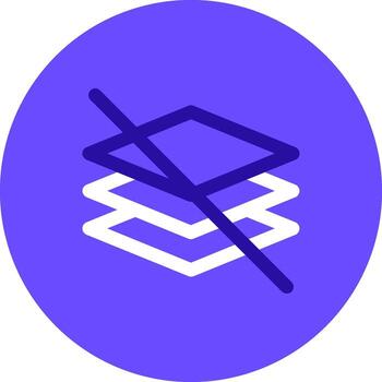 esconder capa dúo melodía color circulo icono vector