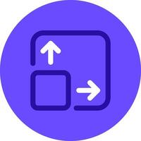 Expand Duo tune color circle Icon vector