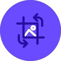 Crop and rotate Duo tune color circle Icon vector