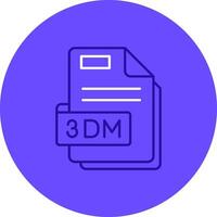 3dm dúo melodía color circulo icono vector