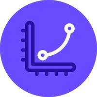 Curves levels graph Duo tune color circle Icon vector