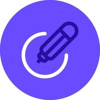 Pencil circle Duo tune color circle Icon vector