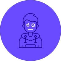Confused Duo tune color circle Icon vector