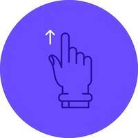 Swipe Up Duo tune color circle Icon vector