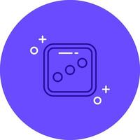 Dice three Duo tune color circle Icon vector