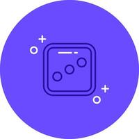 Dice three Duo tune color circle Icon vector