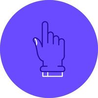 Hand click Duo tune color circle Icon vector