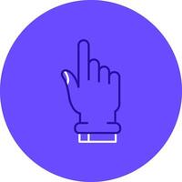 Hand click Duo tune color circle Icon vector