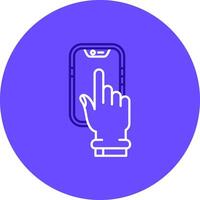 Touch Device Duo tune color circle Icon vector