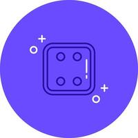 Dice four Duo tune color circle Icon vector