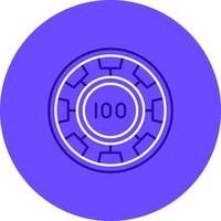 Chip Duo tune color circle Icon vector