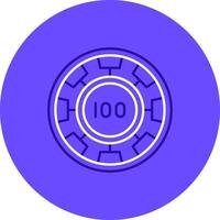 Chip Duo tune color circle Icon vector