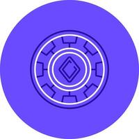 Chip Duo tune color circle Icon vector