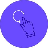 Rotate Duo tune color circle Icon vector