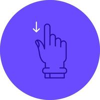 Swipe Down Duo tune color circle Icon vector