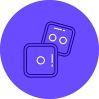 Dice Duo tune color circle Icon vector