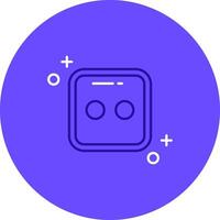 Dice two Duo tune color circle Icon vector