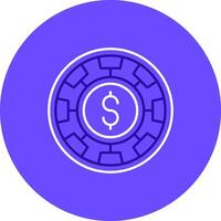 Chip Duo tune color circle Icon vector