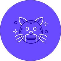 Shocked Duo tune color circle Icon vector