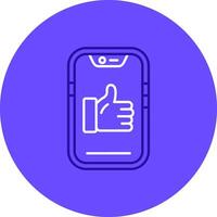 Like Duo tune color circle Icon vector
