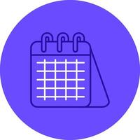 Calender Duo tune color circle Icon vector