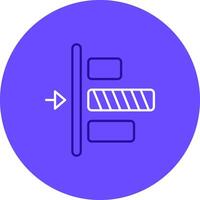 Left alignment Duo tune color circle Icon vector